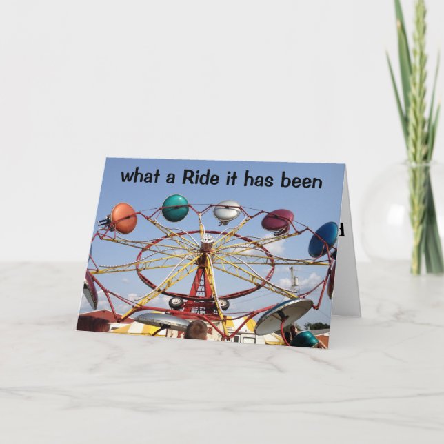 TWIN BIRTHDY WHAT A RIDE IT HAS BEEN/FUN TOO CARD (Front)