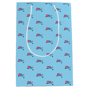 Twin Blue and Pink Owls Medium Gift Bag
