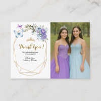 Twin Blue and Purple Rose Princesses Quinceañera