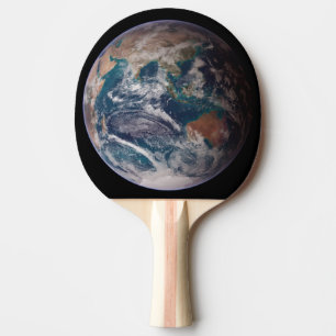 Twin Blue Marbles - East - Planet Earth NASA Image Ping Pong Paddle
