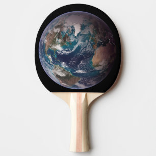 Twin Blue Marbles - West - Planet Earth NASA Image Ping Pong Paddle