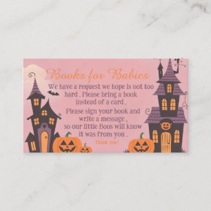 Twin Boo’s Halloween Baby Shower Books for Babies Enclosure Card