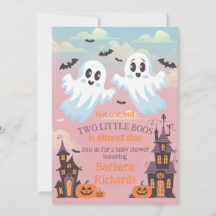 Twin Boo’s Halloween Baby Shower Invitation