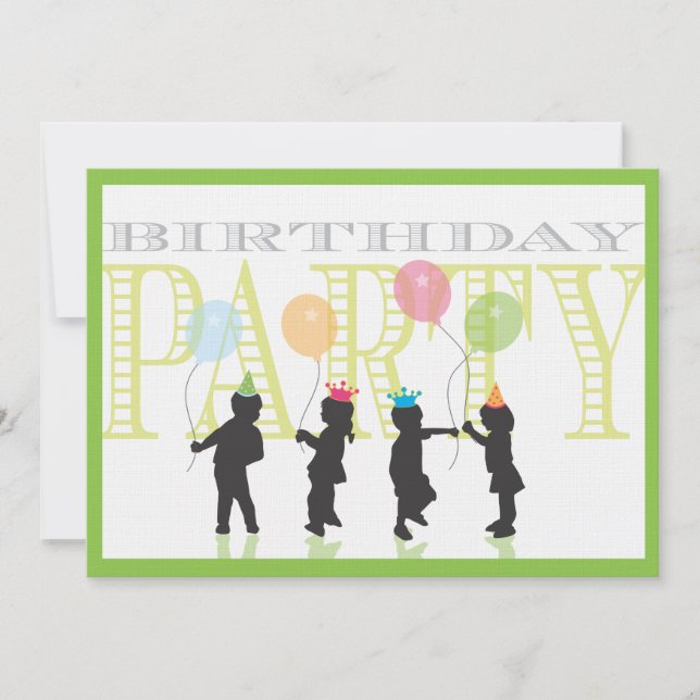 Twin Boy and Girl Birthday Invitation (Front)
