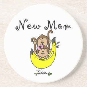 Twin Boy and GIrl New Mum Gifts Coaster