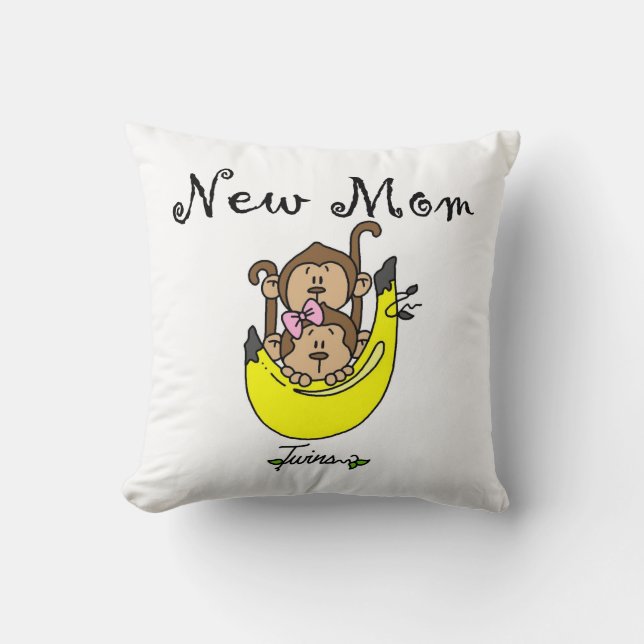 Twin Boy and GIrl New Mum Gifts Cushion (Front)