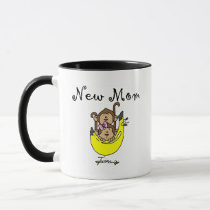 Twin Boy and Girl New Mum Tshirts Mug