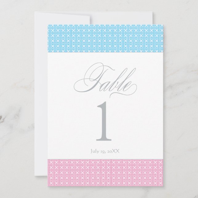 Twin Boy and Girl | Table Number Card (Front)