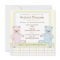 Twin Boy Girl Teddy Bears Baby Shower Invitation