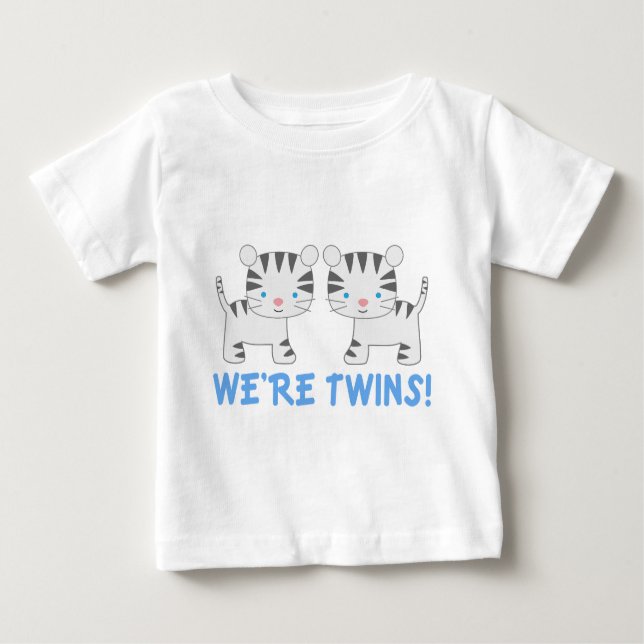 Twin Boy Jungle Tiger Baby Tee (Front)