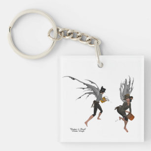 Twin Boy Rain Faeries Keychain
