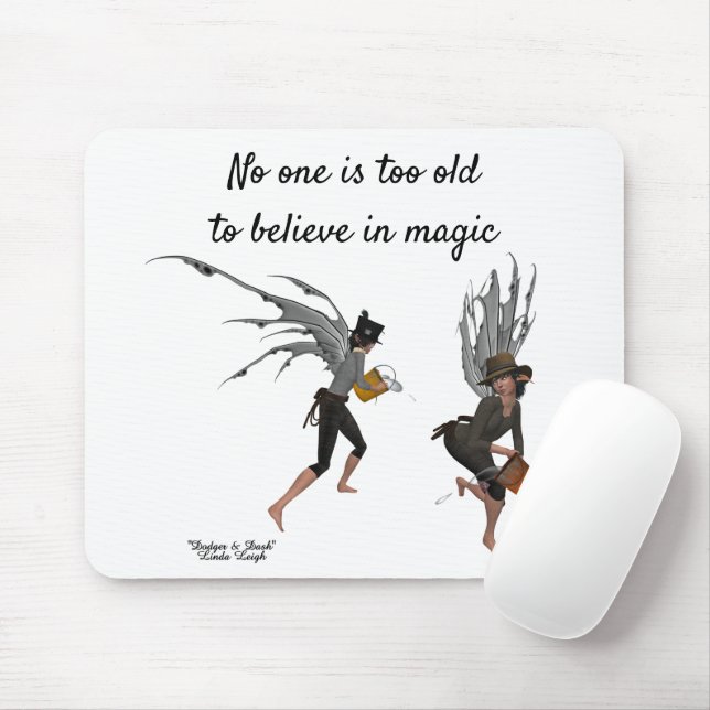 Twin Boy Rain Faeries Mouse Pad (With Mouse)