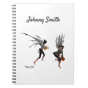 Twin Boy Rain Faeries Spiral Notebook