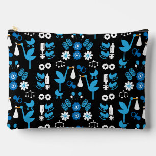 Twin Boy Stalk Delivery Blue Accessory Pouch