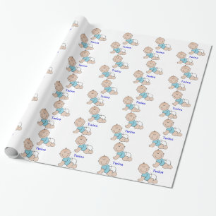 Twin Boy Wrapping Paper