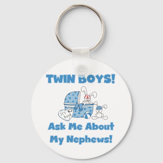 Twin Boys Ask About My Nephew Key Ring (Front)