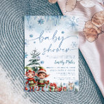 Twin Boys Christmas Elf Baby Shower Invitation<br><div class="desc">Beautiful Winter Elf Baby Shower invitation for boys
Collection: 
https://www.zazzle.com/collections/love_christmas_collection-119212194434211063</div>