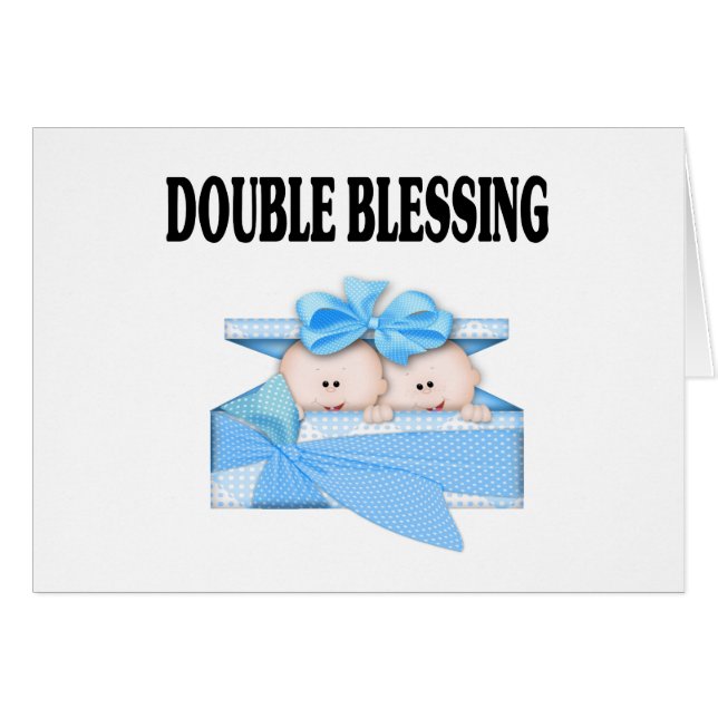 Twin Boys  Double Blessing (Front Horizontal)