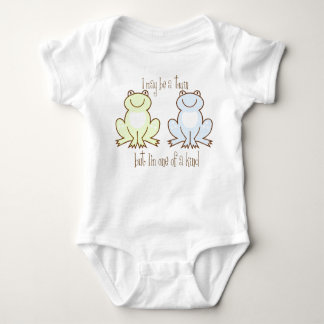 Twin Boys Frog Baby Bodysuit