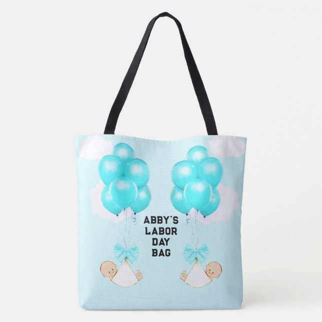 Twin Boys Mum-to-be Tote Bag (Back)