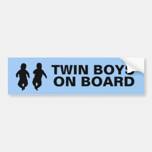 Twin Boys on Board Bumper Sticker