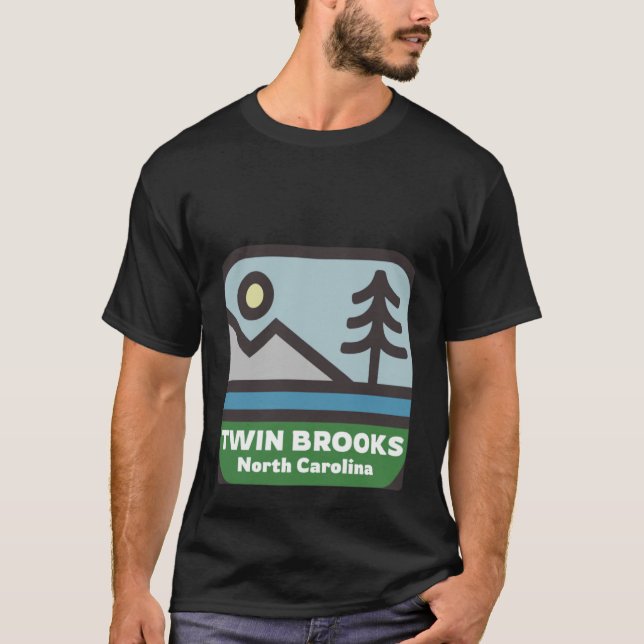 Twin Brooks North Carolina Mountains NC Souvenir T-Shirt (Front)