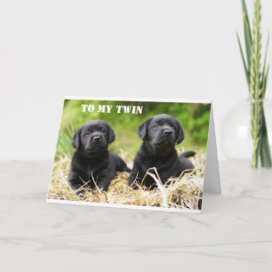 **TWIN BROTHER OR TWIN SISTER** BIRTHDAY CARD
