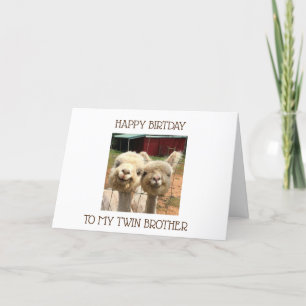 **TWIN BROTHER** SHARING BIRTHDAYS IS GREAT CARD