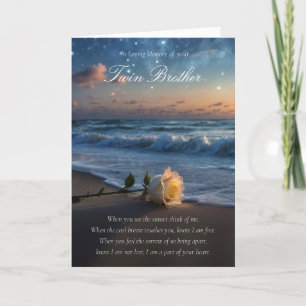 Twin Brother Sympathy Memorial Card