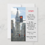 Twin Brothers City View Birthday Flat Card<br><div class="desc">Rarely found,  this special birthday greeting card is for twin brothers. Using down-to-earth,  everyday language this card will be happily received and enjoyed!</div>