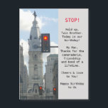 Twin Brothers City View Birthday Magnetic Card<br><div class="desc">Rarely found,  this special magnetic birthday card is for twin brothers. Using down-to-earth,  everyday language this card will be happily received and enjoyed!</div>