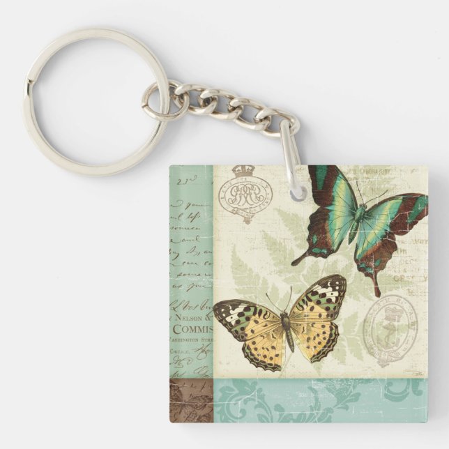 Twin Butterflies Key Ring (Front)