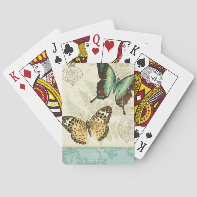 Twin Butterflies Playing Cards (Back)