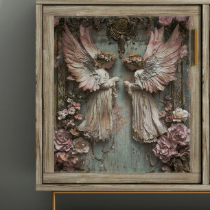 Twin Cherub Angels Decoupage Tissue Paper