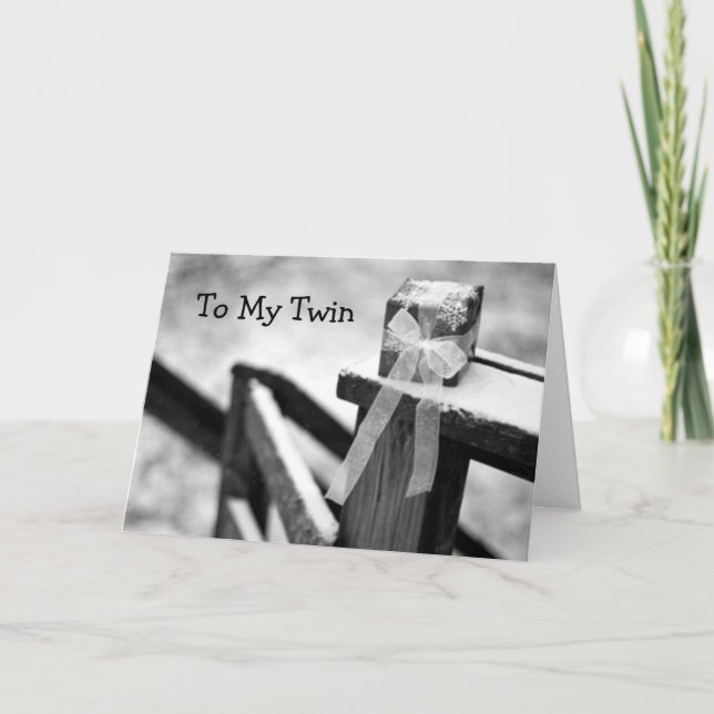 TWIN CHRISMAS LOVE-GREETING CARD (Front)