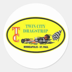 Twin City Drag Strip Class Winner Classic Round Sticker