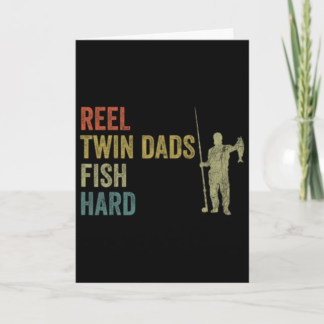 Twin Dad Fishing  Card (Front)