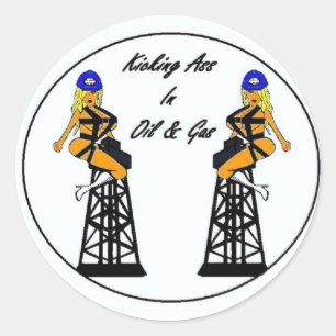 Twin Derricks Sticker