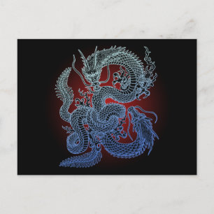Twin-dragon(B) Postcard