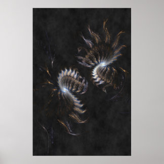 Twin Dragon Cosmos Poster