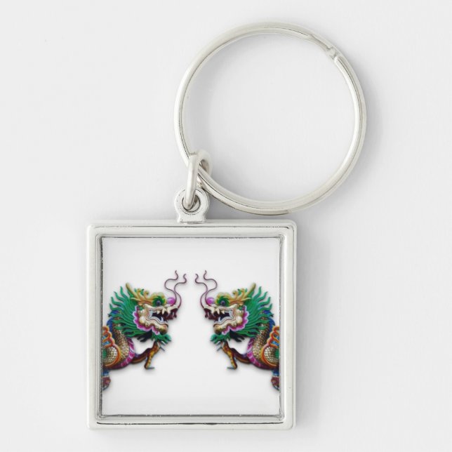 Twin Dragons Key Ring (Front)