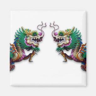 Twin Dragons Magnet
