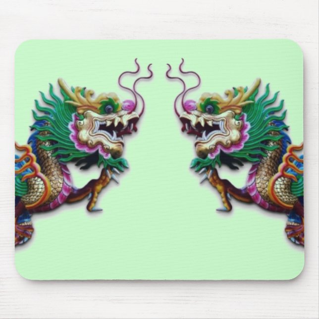 Twin Dragons Mouse Pad (Front)