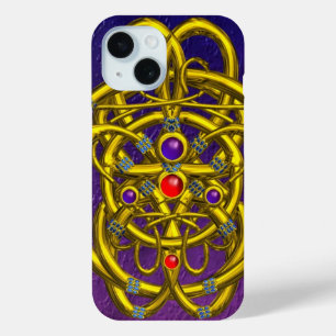 TWIN DRAGONS Purple Blue iPhone 15 Case