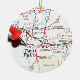 Twin Falls, Idaho Ceramic Tree Decoration