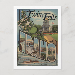 Twin Falls, Idaho - Large Letter Scenes Postcard