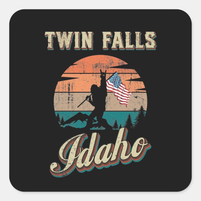 Twin Falls Idaho Square Sticker (Front)