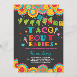 Twin Fiesta Baby Shower Invite Taco Bout Babies