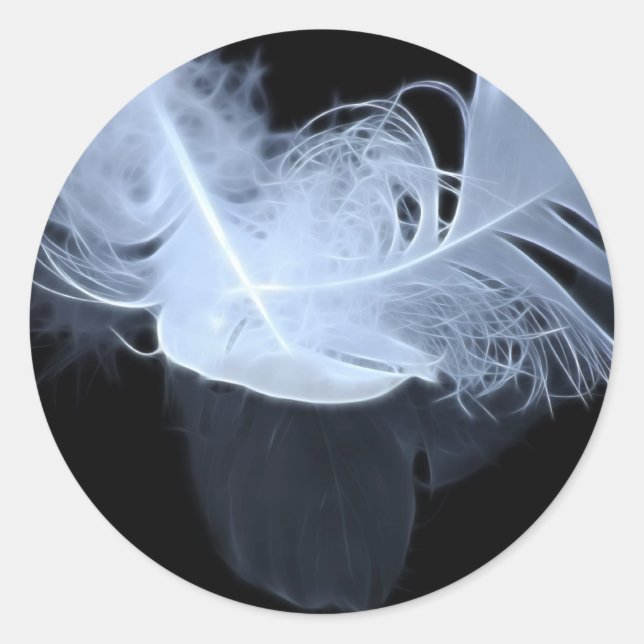 Twin flame feathers and reflection classic round sticker (Front)