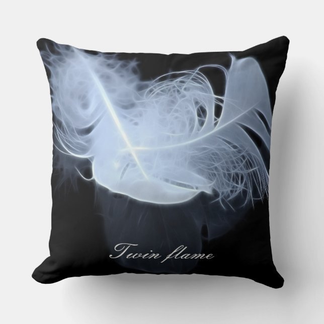 Twin flame feathers and reflection cushion (Front)